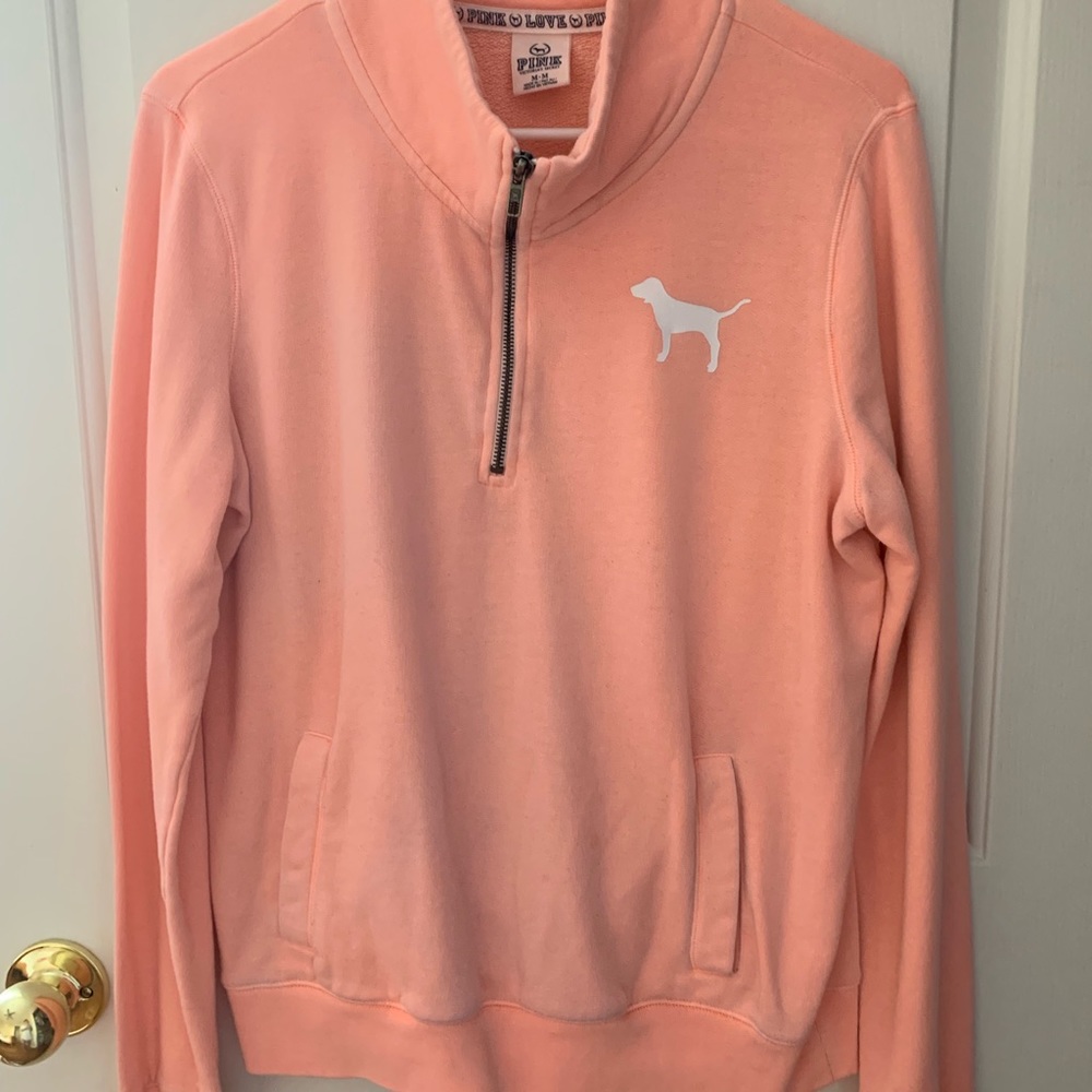 VS pink 3/4 pullover sweater